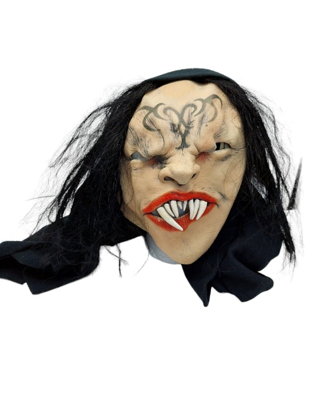 Be Something Studios Fang Face Demon Vampire Mask B.S.S White Black